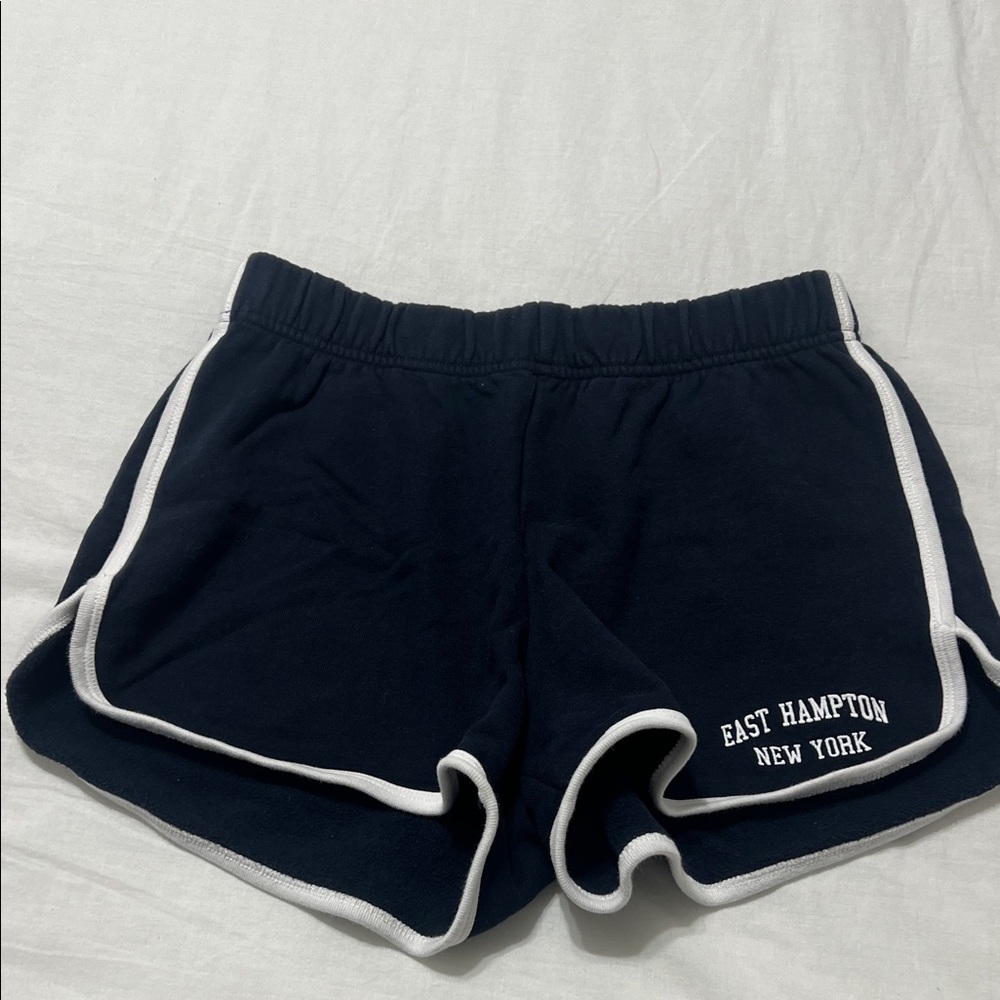 Brandy Melville Navy Athletic Shorts with White Trim